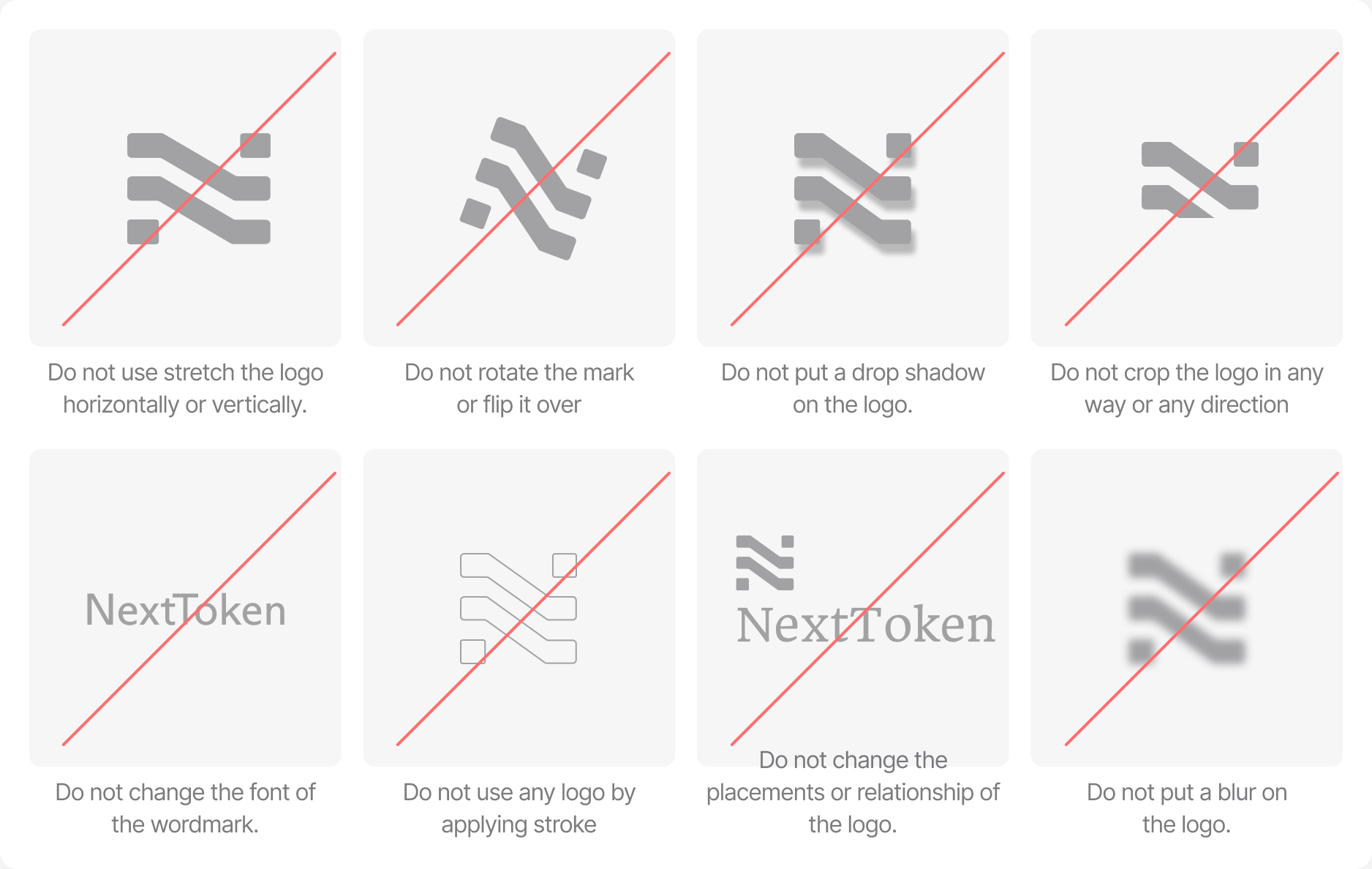 Examples of incorrect logo usage